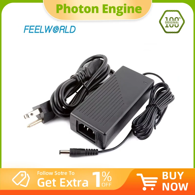 Feelworld DC 12V 3A Switching Supply Home Power Adapter Input 100-240V 50/60Hz 1.5A Max Output 12V 3000Ma for Feelworld FW279S