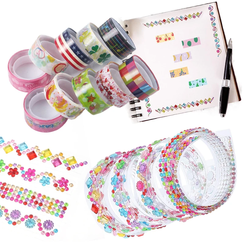 

Декоративная лента, офисные культурные принадлежности, мультяшный узор, алмазные наклейки, скрапбукинг, дневник, ручная работа, материалы для самостоятельного изготовления, ремесла TMZ