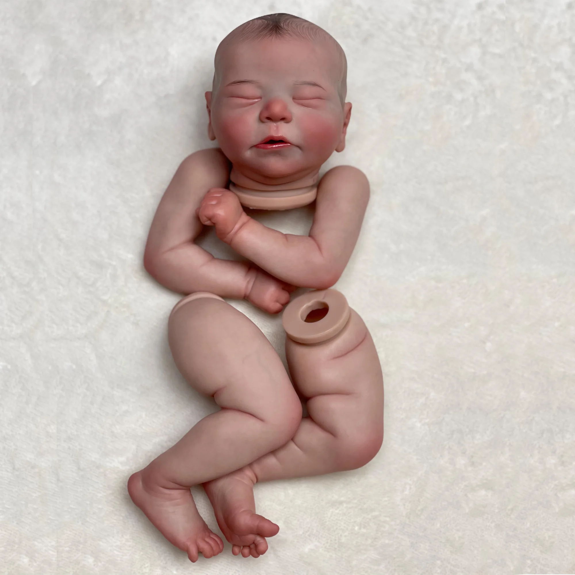 Reborn Bebe Kits 20-22 Inch Chase Lovely Artist Oil Painted New Arrival Reborn Baby Doll Kits Sleeping Face sin pintar