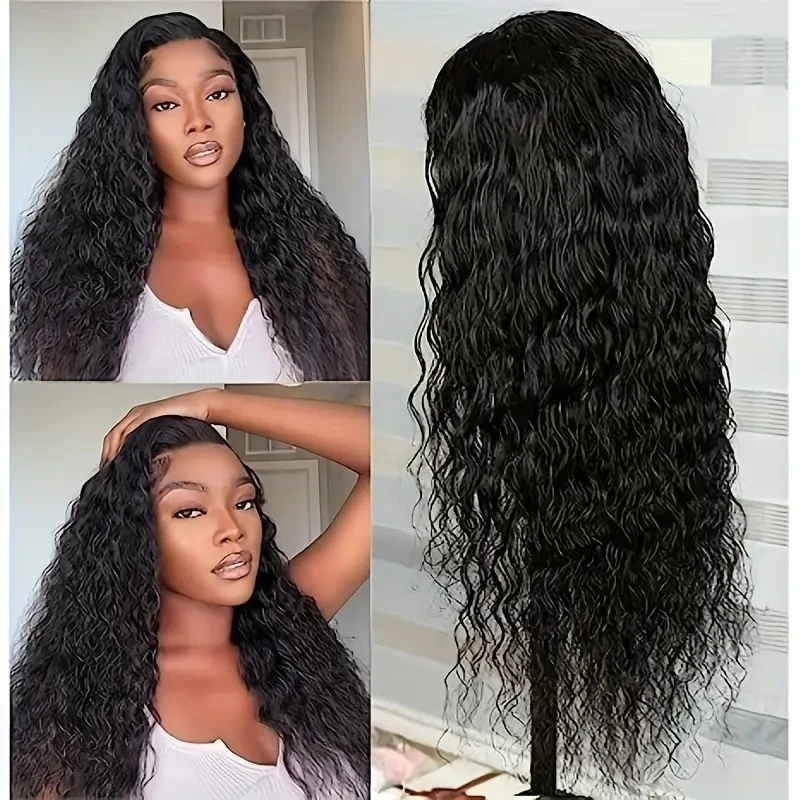 Wig, fashionable small curls, hand-curled hair, African front lace cap