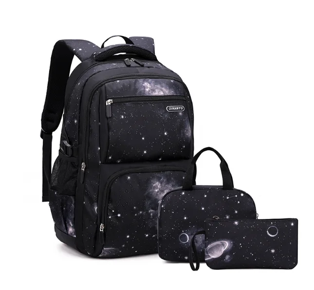 School bag 3 in 1 Bookbag Set for Elementary boys School Backpack Set Thermal Lunch Box Pen Bag School Backpack for teeangers