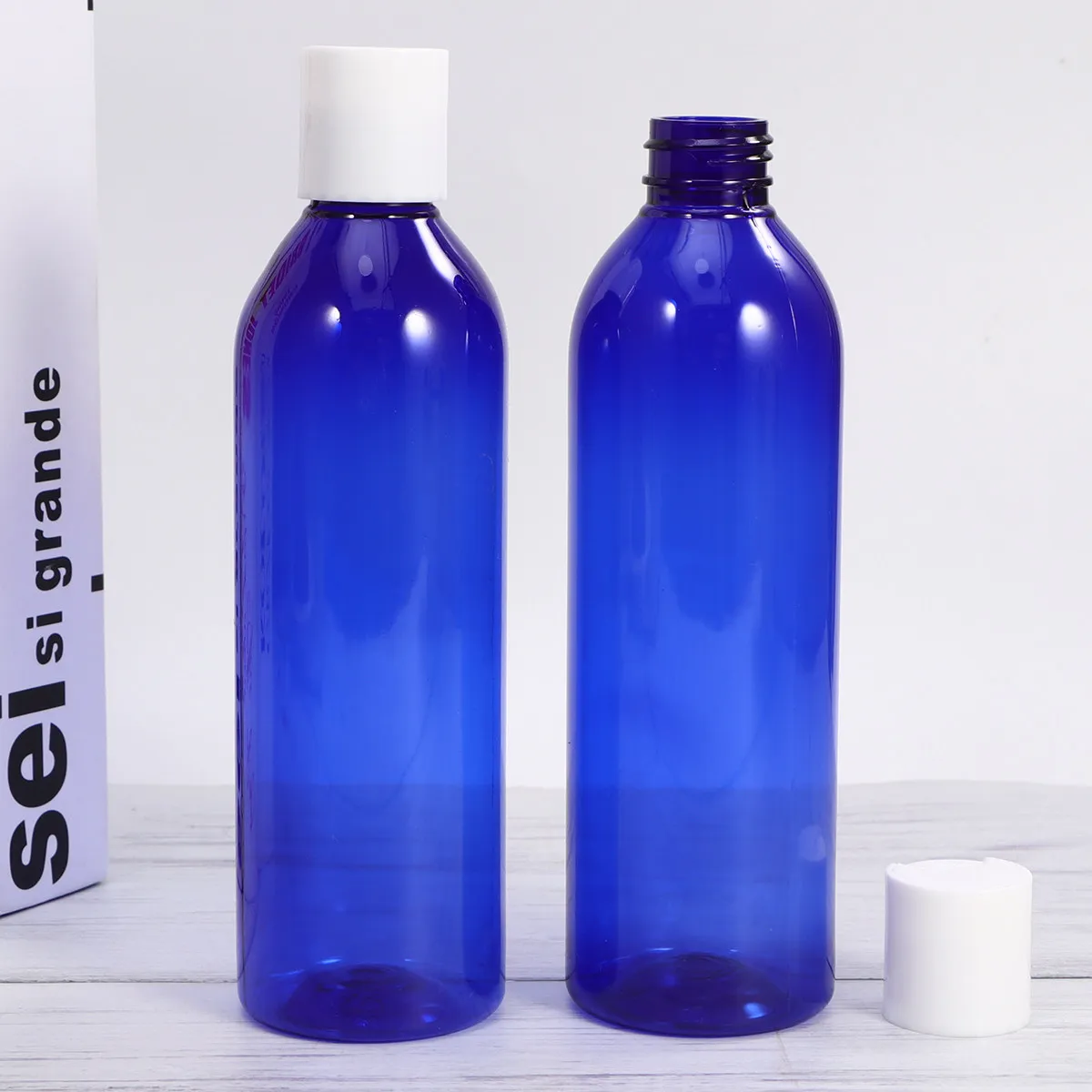 

6 шт. портативных дорожных бутылочек по 250 мл, многоразовые пустые контейнеры для шампуня, лосьона, жидкости для ванны, синие