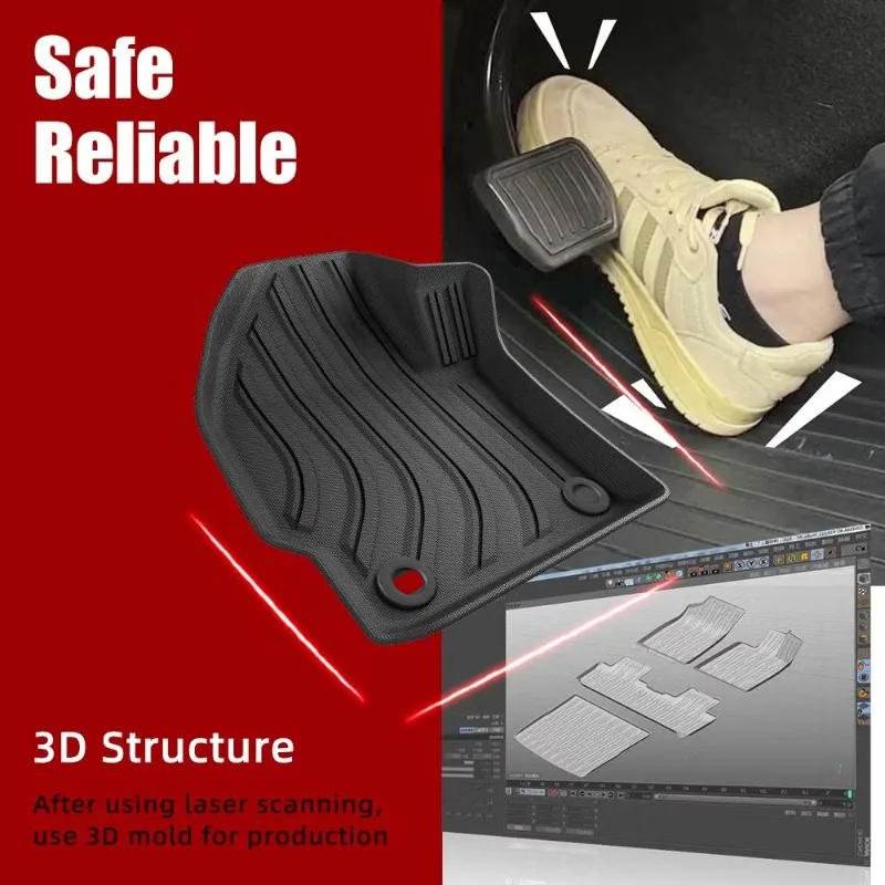 For Toyota Corolla Cross LHD 2019-2023 All-Weather Waterproof TPE Floor Mats Easy Clean Car Floor Mat Accessory for Vehicle