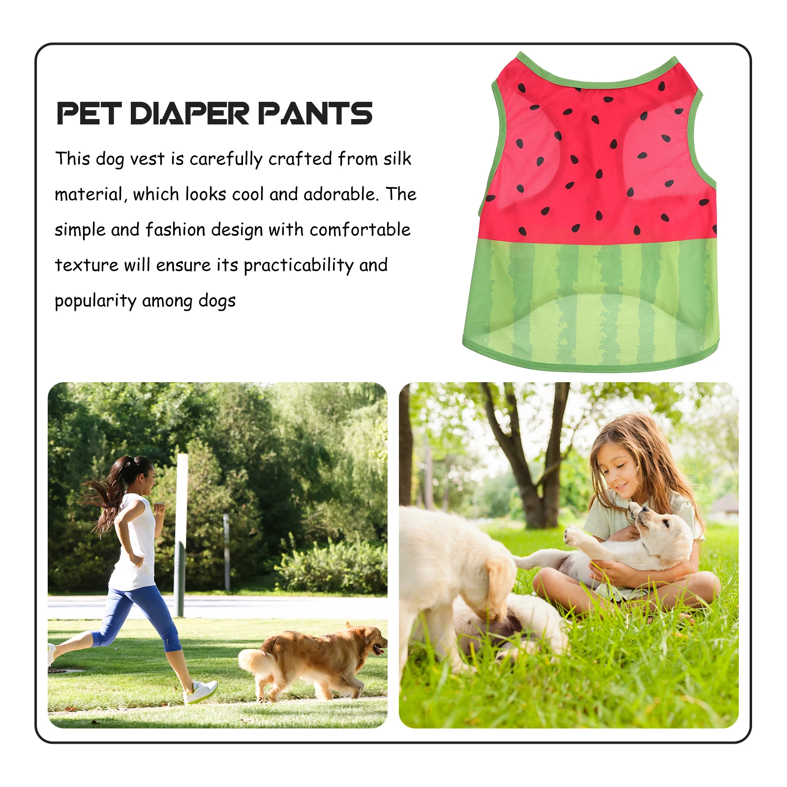 

Pet Cooling Clothes Dog Vest Watermelon T Shirt Summer Cooling Pet Clothes Silk Material Breathable Comfortable Outdoor Dog