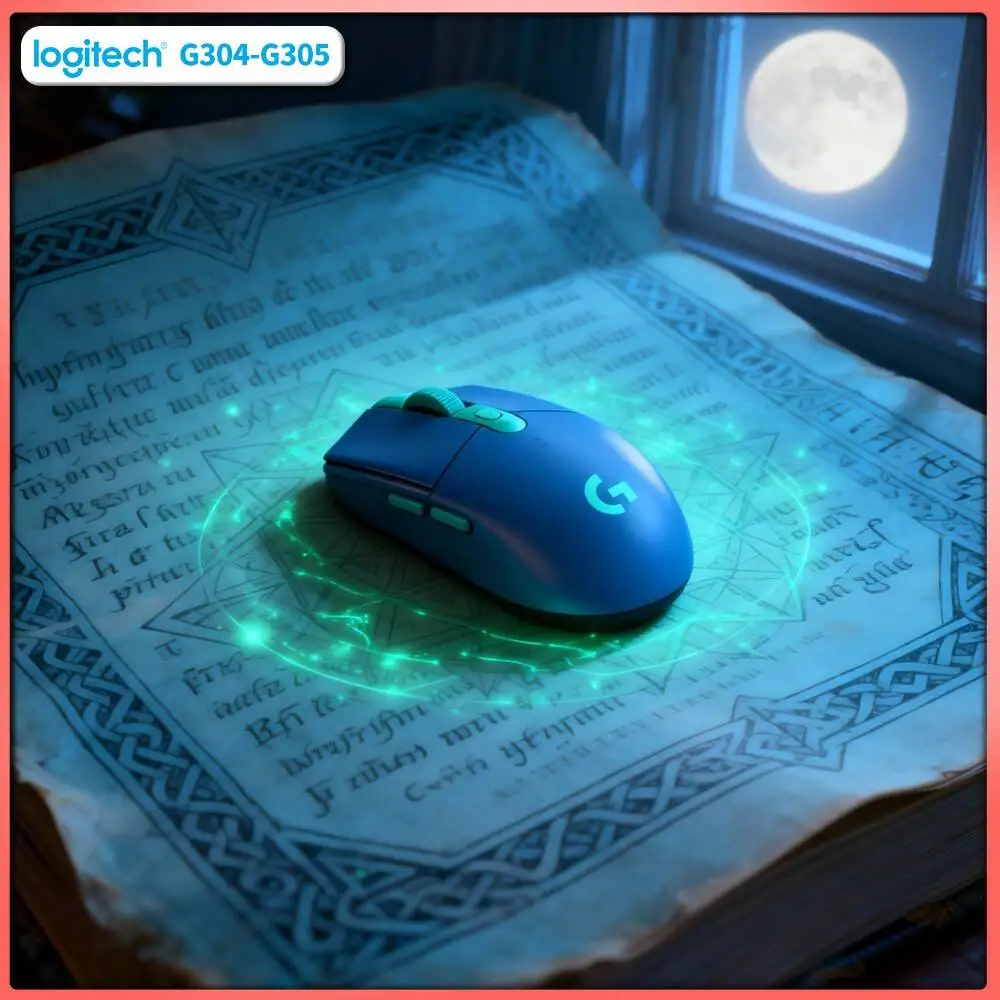 Logitech G304 Wireless Mouse LIGHTSPEED Tech 12000 DPI HERO Sensor 1ms Response 9-Month Battery Multi-Surface Tracking Gamers