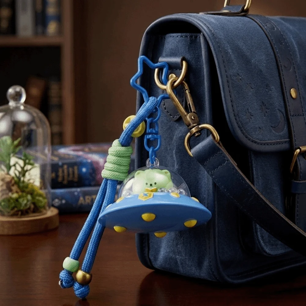 Fluffy Fabric Cat Keychain Soft Touch Skin-Friendly Mini Stuffed Animal Odorless Polyester Fine Stitching Bag Charm Pendant