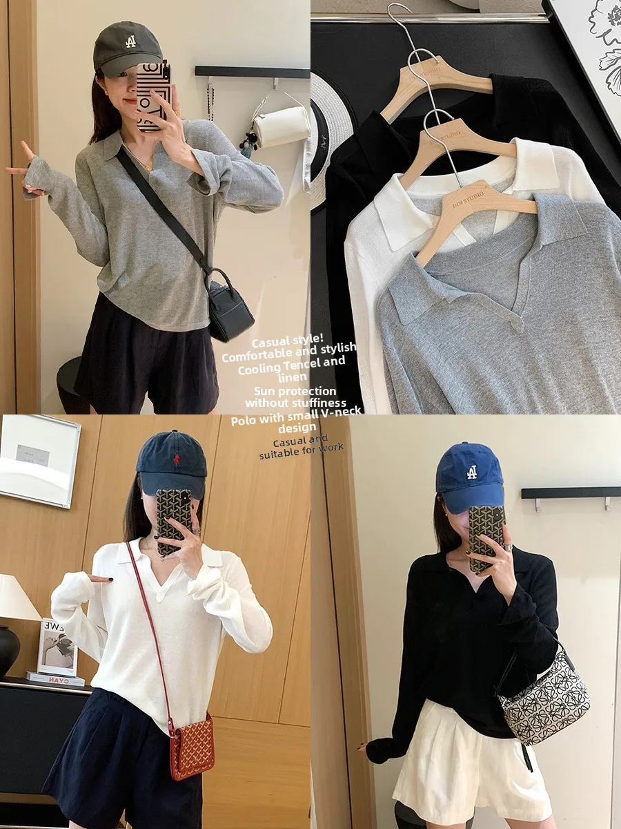 

Охлаждающий льняной Ne Loose Sunade Cover up, дышащий летний топ, корейский вязаный длинный цвет све