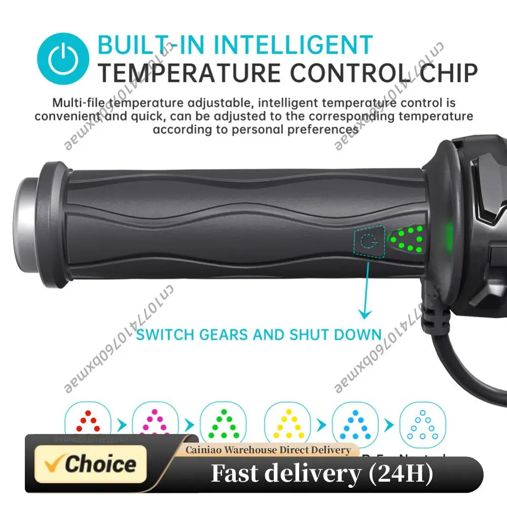 

DC 12V Electric Heating Handle Silicone Adjustable Hot Grip Handle Waterproof Electric Hot Heated Grip Smart Temperature Control