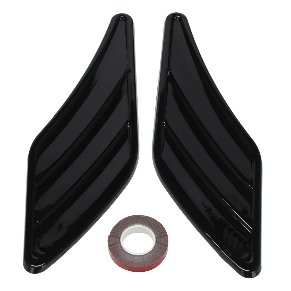 2Pcs ABT Side Shark Gills Sticker Decals for-Audi A5 S5 A4 B8 B6 A6 A3 R8 TT -AUDI ABT Fender Sticker,Black