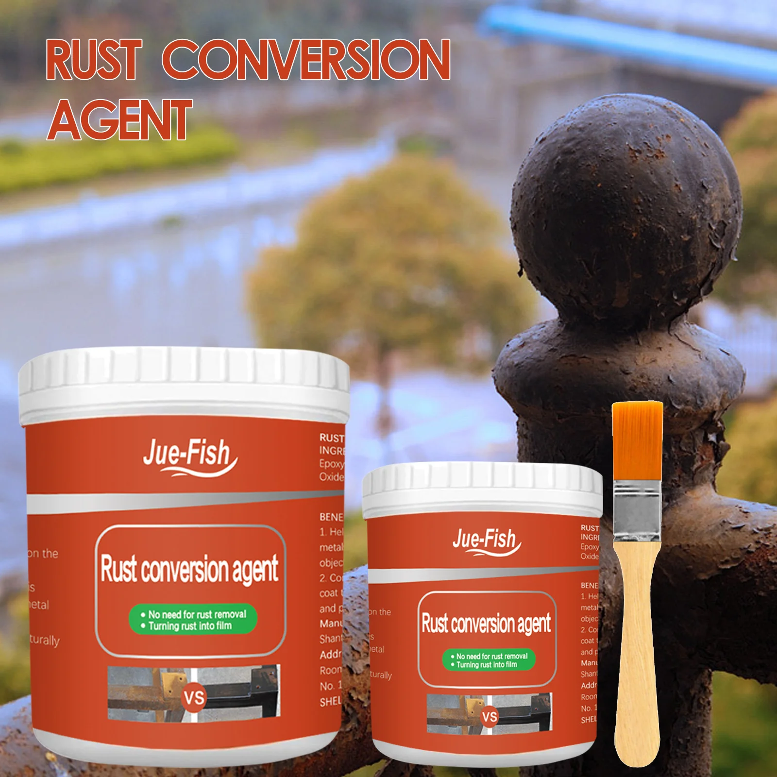 100/300g Metal Rust Remover Auto Paint Metal Conversion Agent Waterproof Anti-corrosion Car Maintenance Rust Removal Converter