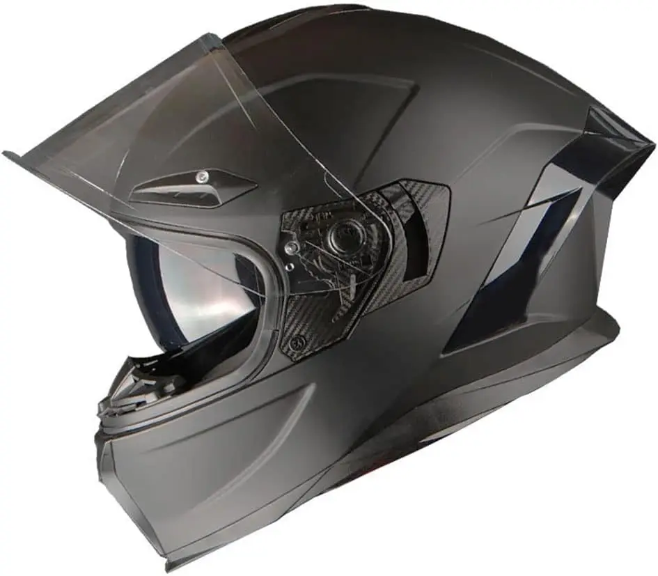 Motorcycle Full Face Helmet Ghost Street Bike Smoked Inner Visor Dual Visor Sun Shield: HJAH15