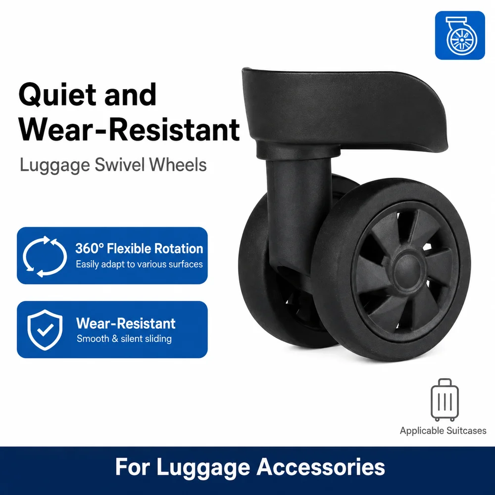 Wear-resistant Material Replacement Luggage Spinner Caster Wheels Repair Kit For Suitcase Bag with Silent Rolling Bearing 360° R