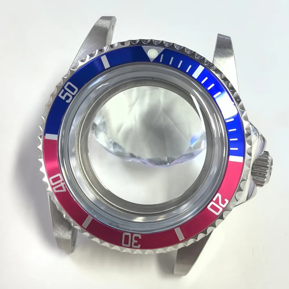 حافظة ساعة من الفولاذ المقاوم للصدأ 40 ملم متوافقة مع حركة NH35 28.5 ملم قرص مقاوم للماء أجزاء ساعة عصرية لساعات مخصصة