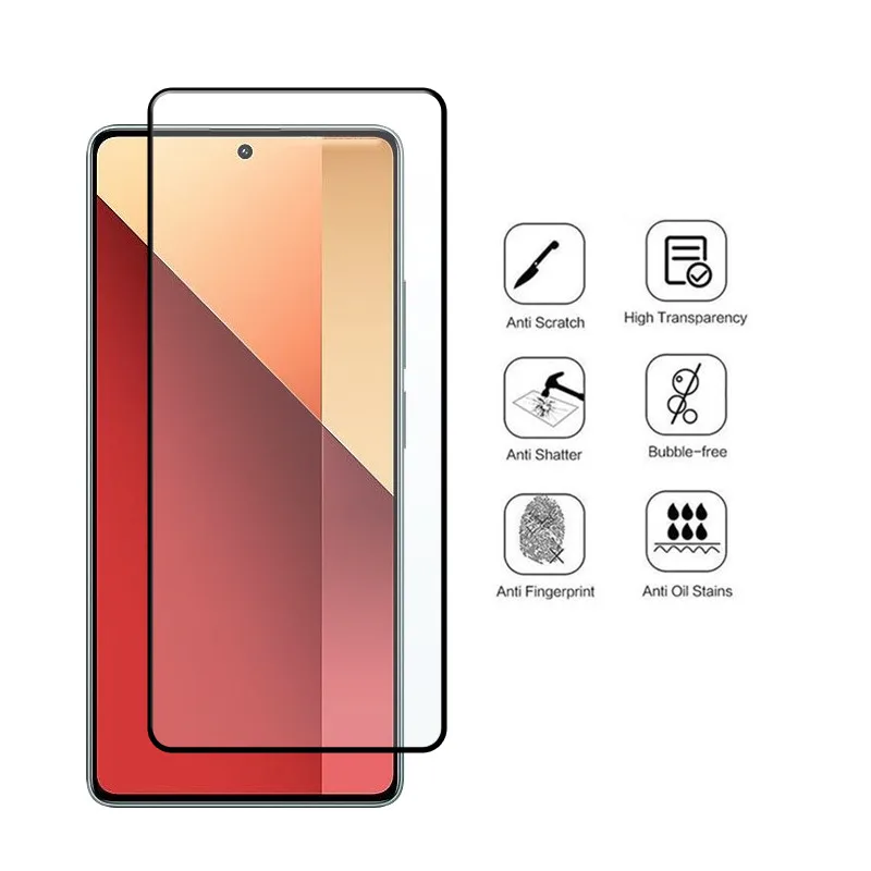 Tempered Glass For Xiaomi POCO M6 Pro Note 13 Pro 4G Screen Protector + Camera Soft Lens Film For POCO M6 Pro