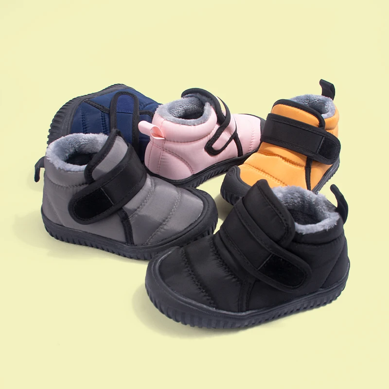 

Winter Boys Girls Multi Color Snow Boots Fleece Lined Warm Durable Soft Sole Casual Cotton Outdoor Baby Kids
