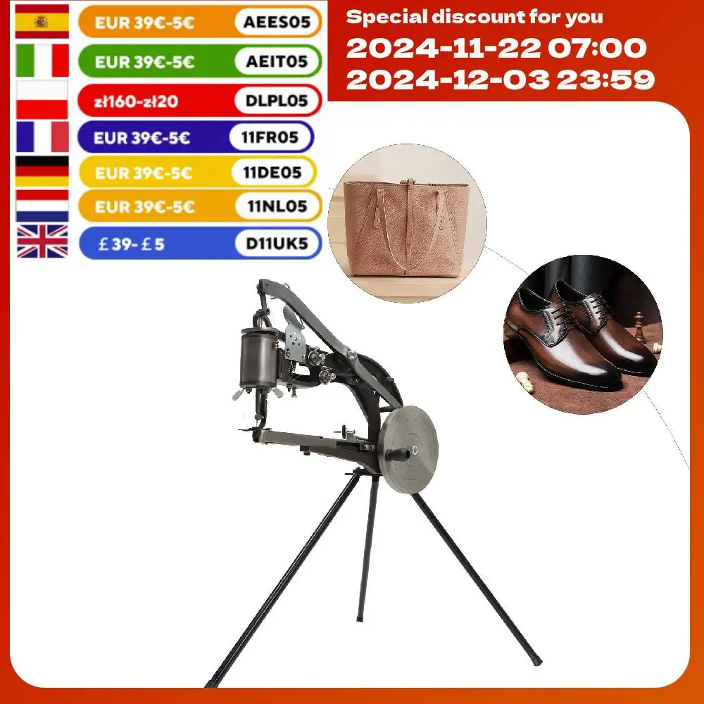 Metal Manual Sewing Machine Special 360° Adjustable Sewing Machine  Shoemaker Leather Sewing for Repair Shoes Rubber Shoes