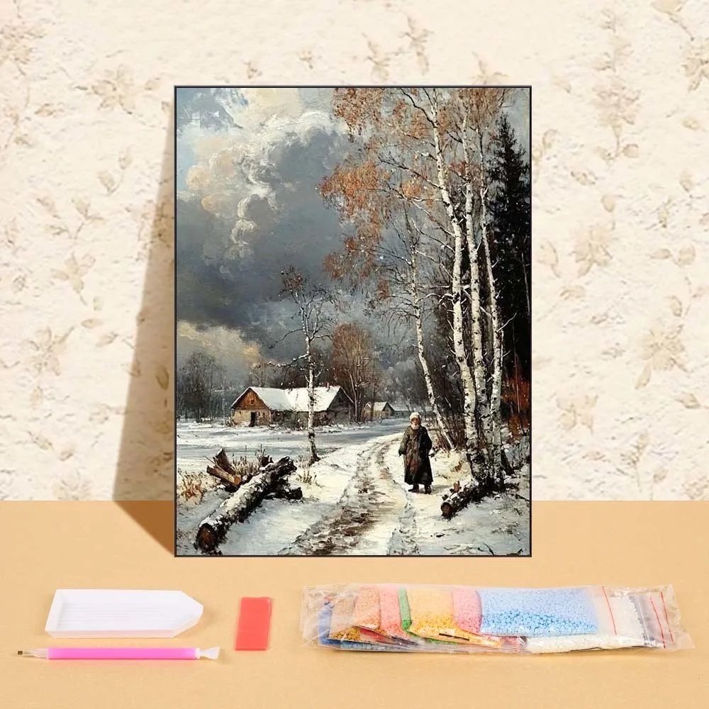 

Diamond Art Painting Kits Embroidery Full Round Drill Mosaic 5D Diy Diamond Paintings Kits New 2025 Accessories 20x30cm Wall Art