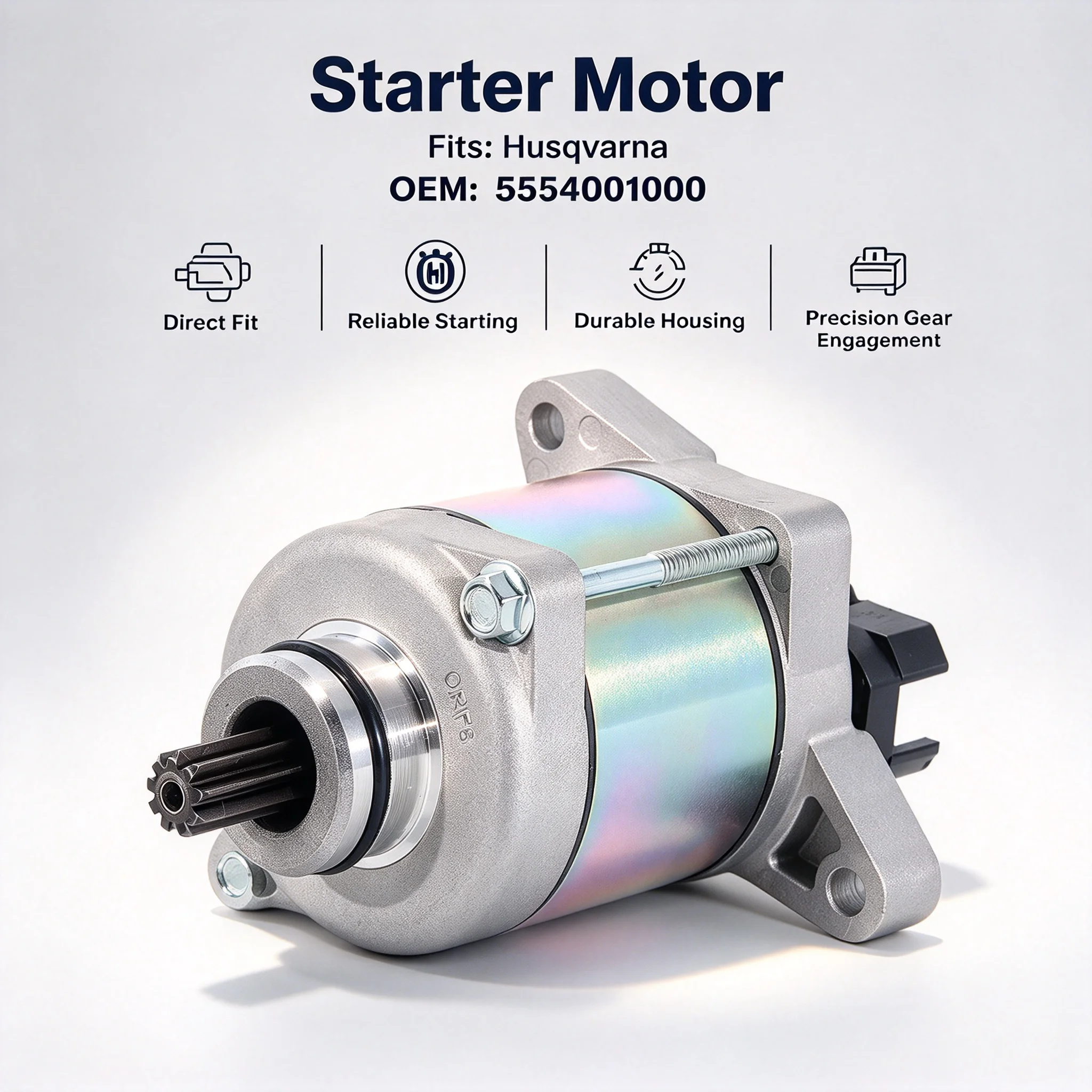 55540001000 Starter Motor For Husqvarna TE250 TE250i CKD TE300 TE300i IKD TX300i Heritage Jarvis Rockstar Edition 2017-2023