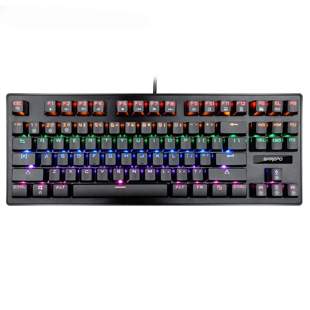 High Quality Custom Color TKL Aluminium Case Mechanical Keyboard Hotswabable 87 Keys Gaming Keyboards for PC Computer