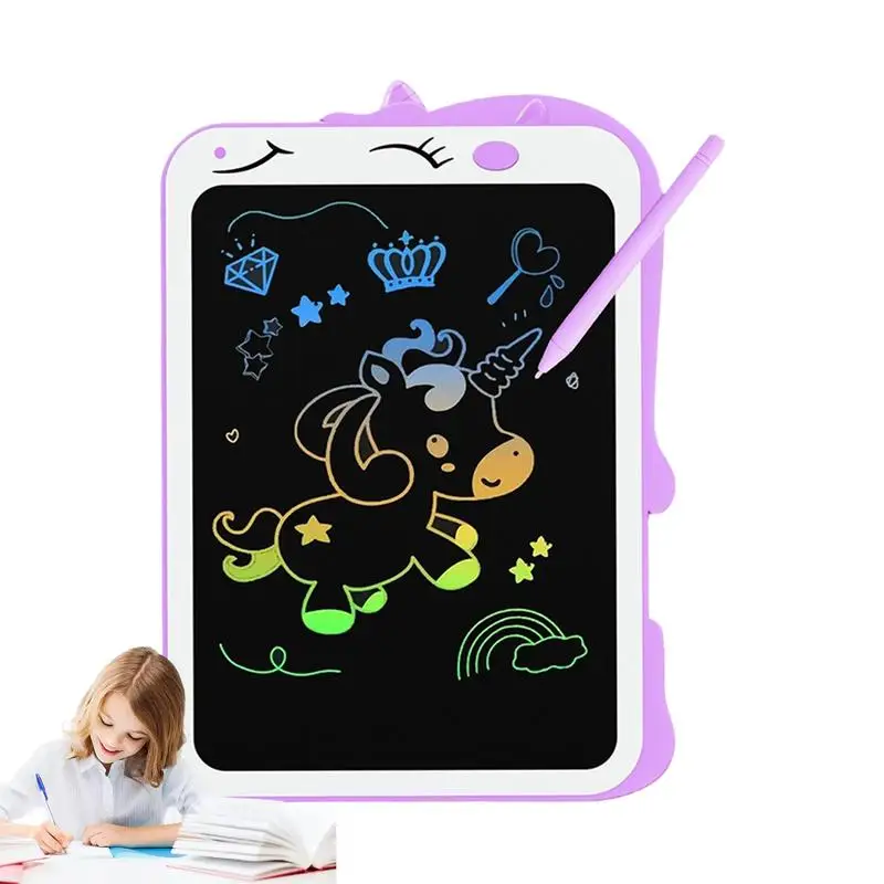 Tableau d'écriture LCD pour tout-petits, tablette à dessin, ardoise, bloc-notes, cadeau de Noël et d'anniversaire, 2 ans, 3 ans, 4 ans, 5 ans, 6 ans, 7 ans, 8.5 pouces