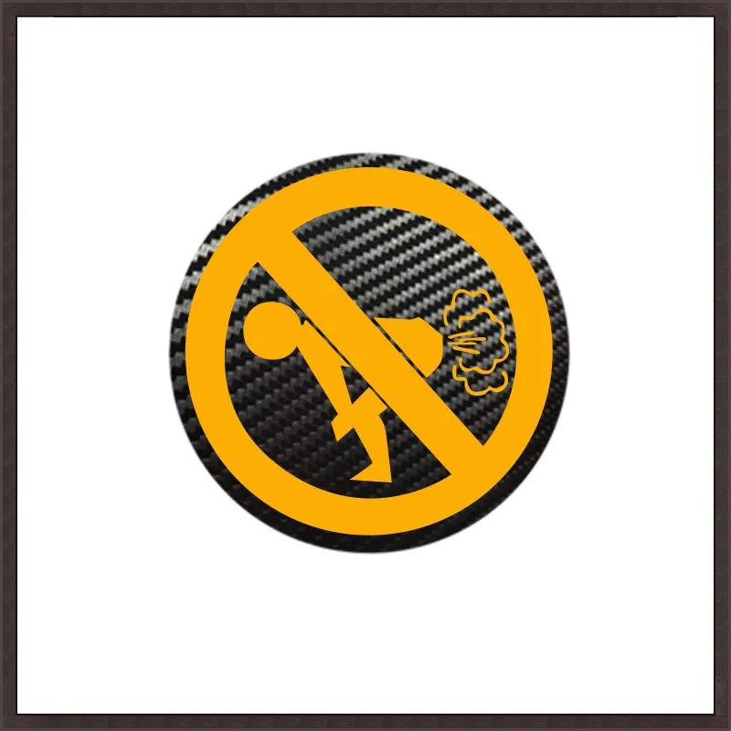 12CM*12CM 1PCS No Farting Car Sticker Funny Carbon Fibre Decal PVC KK