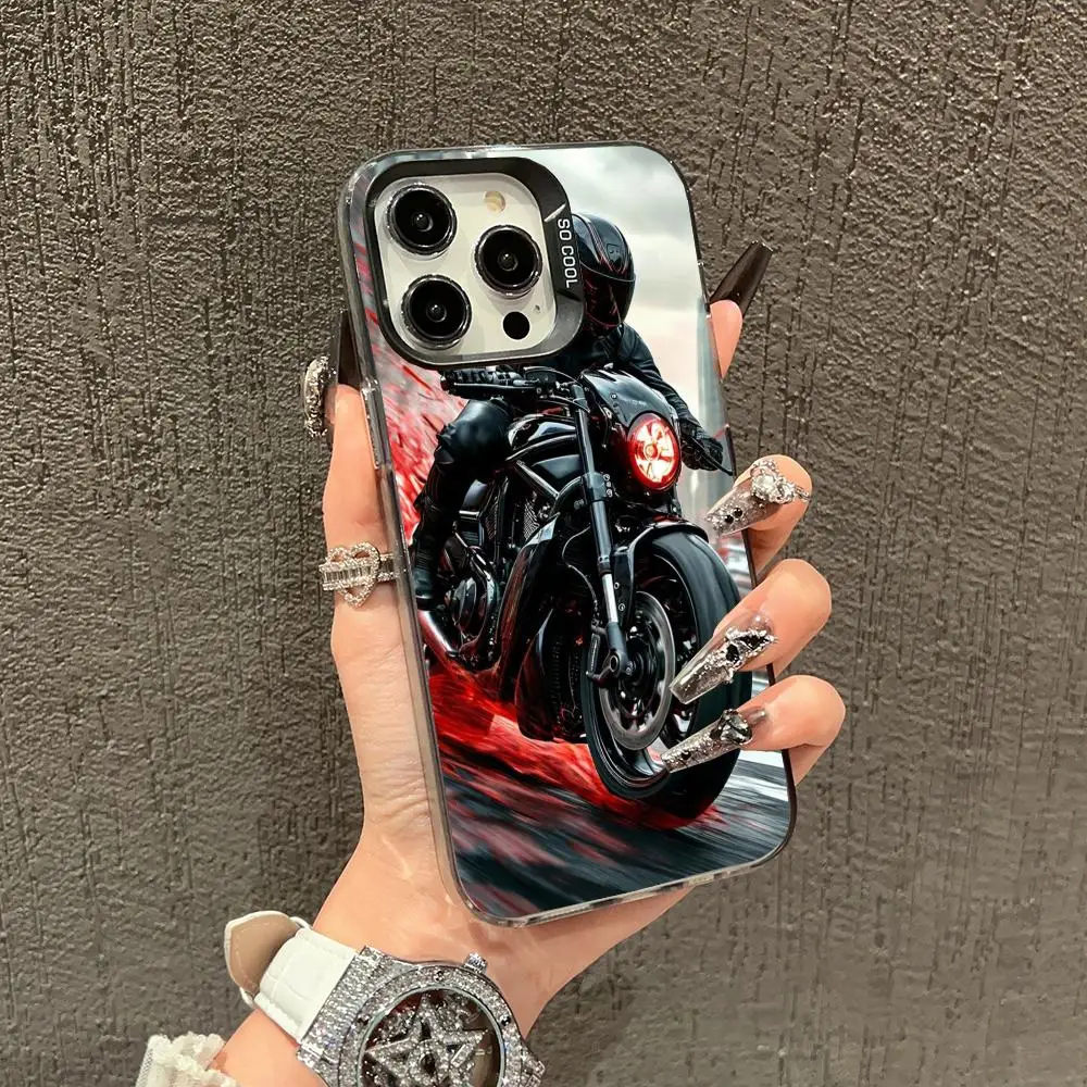 

Motorcycle riding pattern Phone Case case for iPhone17 16 15 14 13 12 11 Pro/ Max/Plus shock-proof rear cover anti-fingerprint