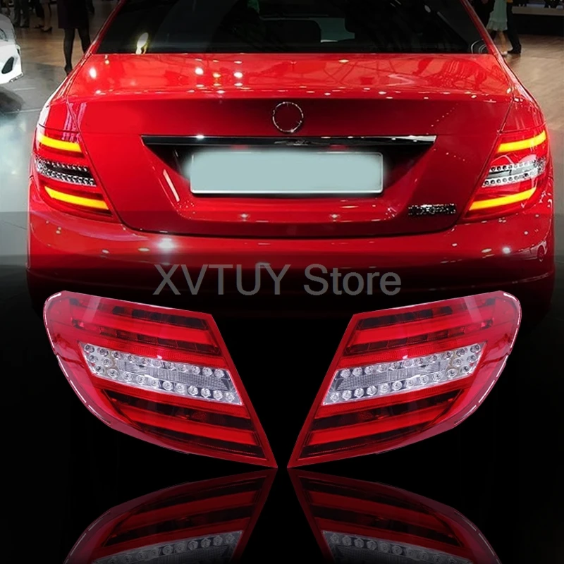 LED Achterlicht voor Mercedes-Benz W204 2007-2014 Achterlicht Montage DRL Rijden Lampen Richtingaanwijzer remlicht Auto Accessoires