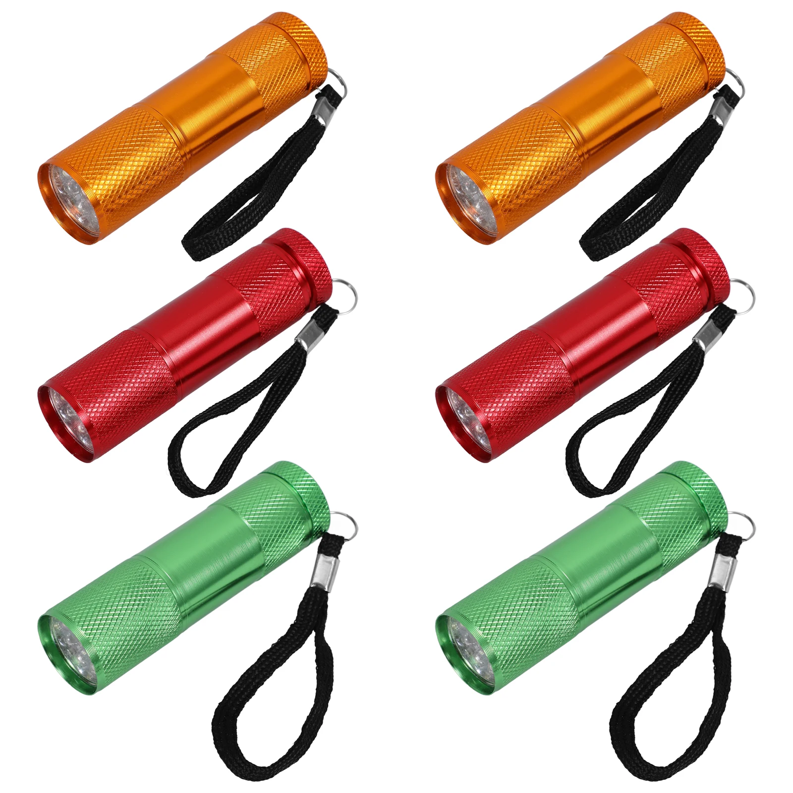 6 Buah Senter Mini Lampu Saku LED Luar Ruangan dengan Daya Tahan Lama untuk Berkemah Mendaki Gunung Perlengkapan Penting Perjalanan Bertahan Hidup