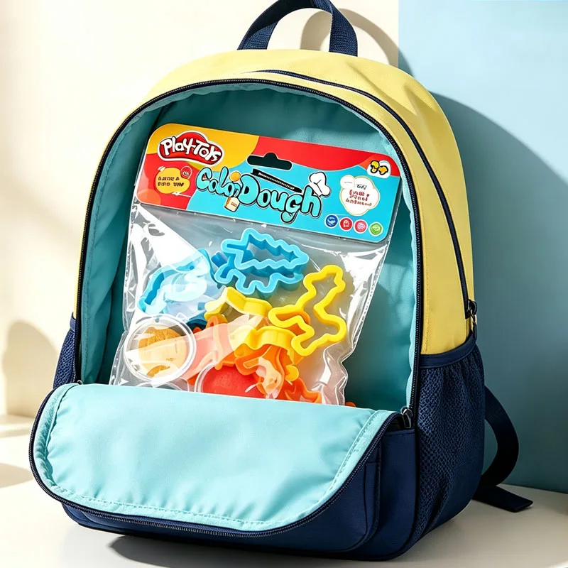 DIY Kids Play Dough Set with Animals Dinosaur Molds Non-Toxic Soft Colour Dough Kit Educational Craft Clay Toys for Girls Boys