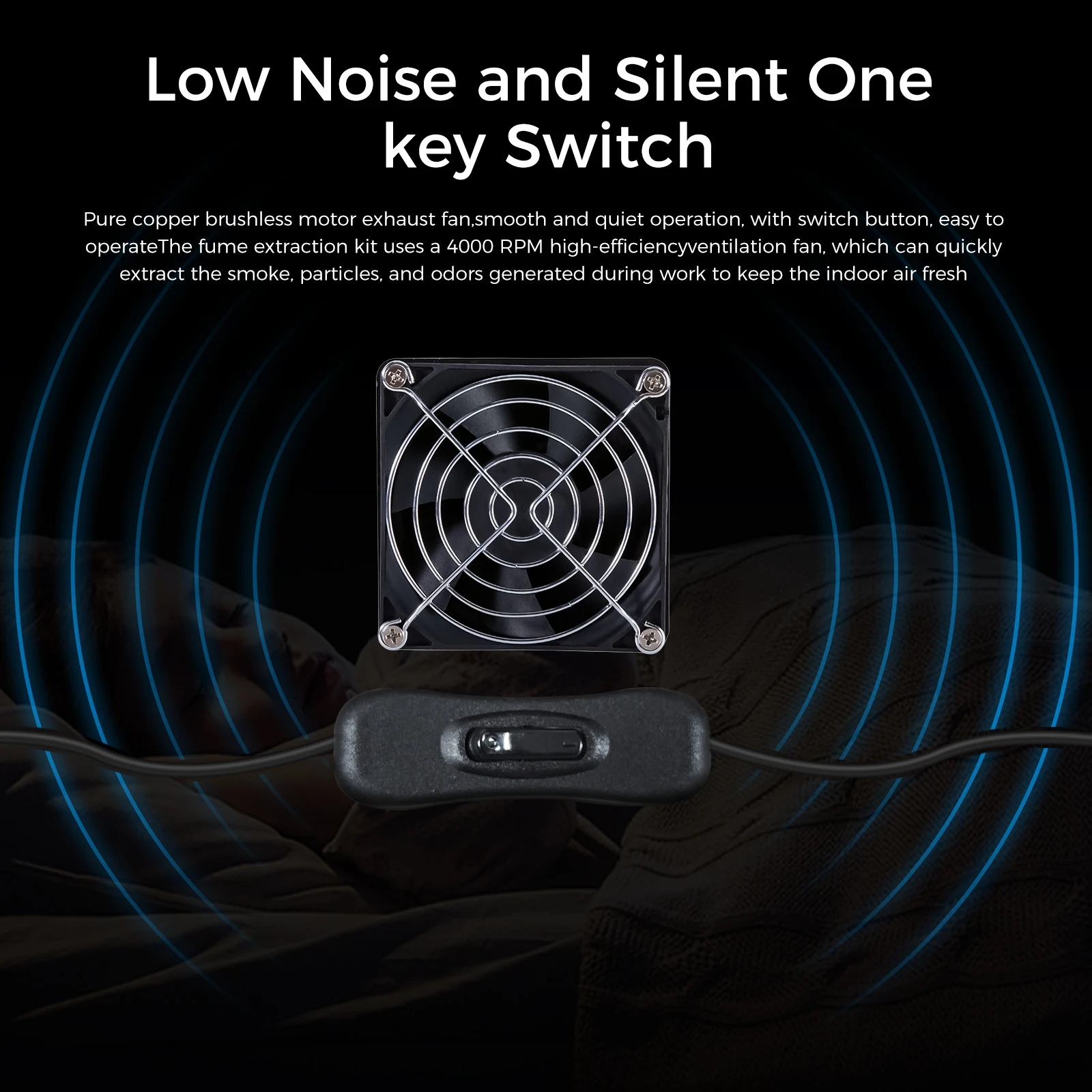 Creality Fume Extraction Kit Efficient Ventilation for 3D Printer Enclosure with Fan Interface and Laser Engraver Enclosure