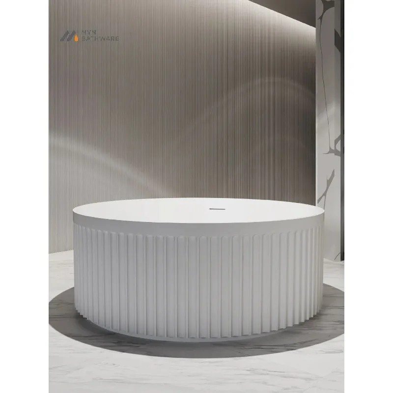 حوض استحمام ذو سطح صلب من الراتنج الحجري المركب ذو التصميم الأبيض للبيع