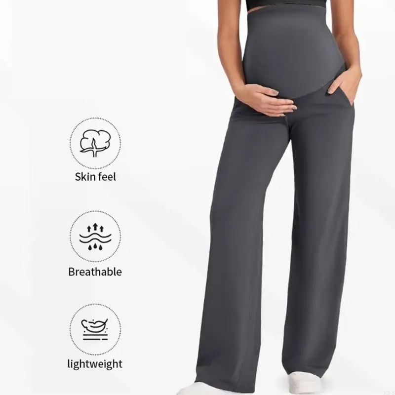 تتميز سراويل الحمل عالية الخصر المسامية بلوحة بطن داعمة ونسيج خفيف الوزن لتوفير الراحة اليومية A2UB #4