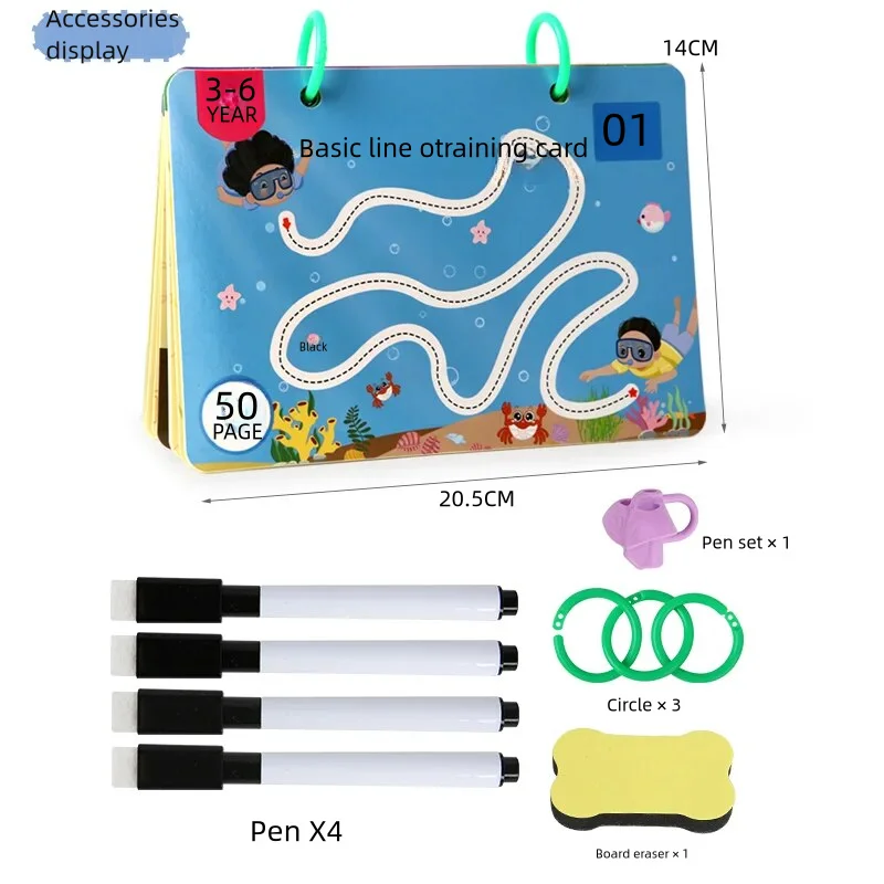 Ensemble de jouets de dessin magique Montessori pour enfants, contrôle du stylo, formation, forme de couleur, jeu de Match de mathématiques, jouets éducatifs d'apprentissage pour tout-petits