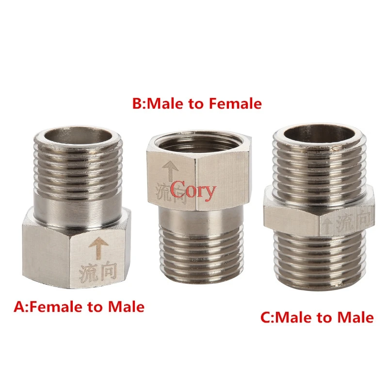 

1 шт. 1/2 "BSP наружная и внутренняя резьба латунный обратный клапан односторонний обратный клапан для резервуара для воды водонагреватель туалета
