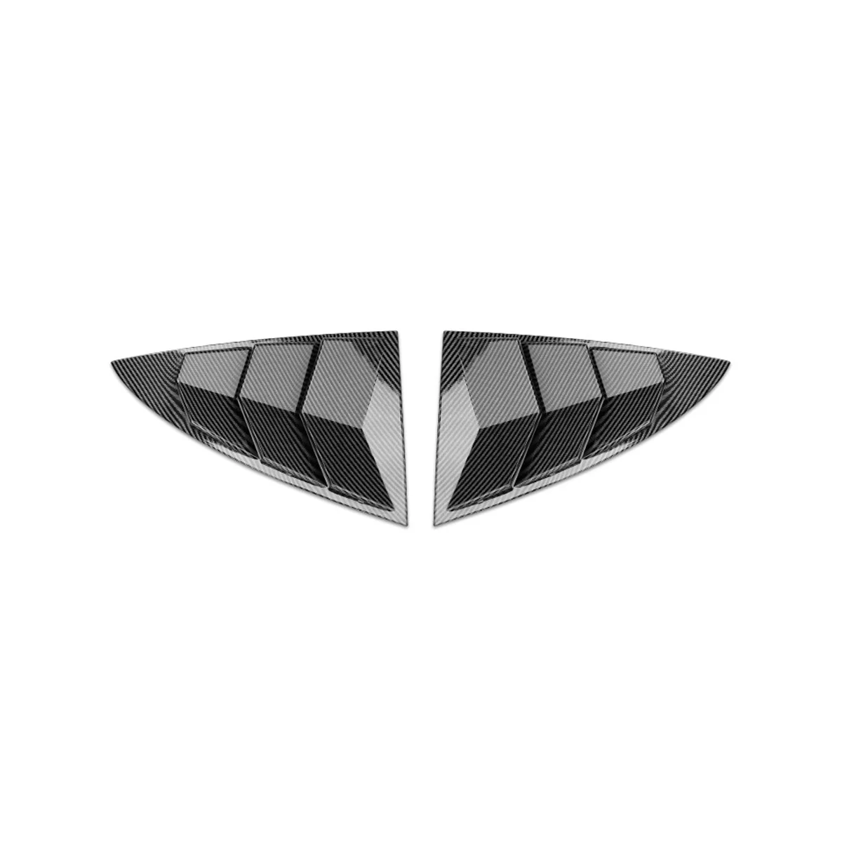 For Model 3 Y Louvre Rear Triangle Sequins Exterior Modification Parts, Carbon Fibre,