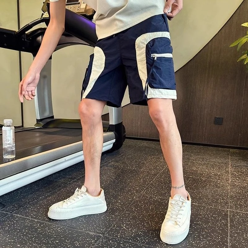 Men's Functional Cargo Shorts for Summer Casual Wear with Loose Lightweight Fabric Edgy Design Beach Versatile Outdoor Apparel