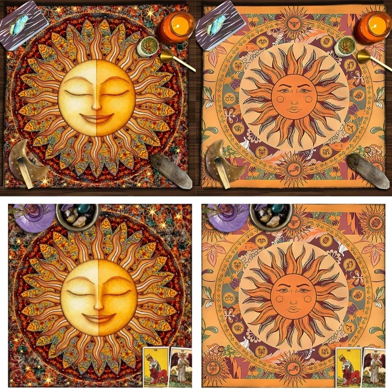 50x50/60x60/75x75cm Tarot Tablecloth Mat Divinations Board Game Oracles Card Pad