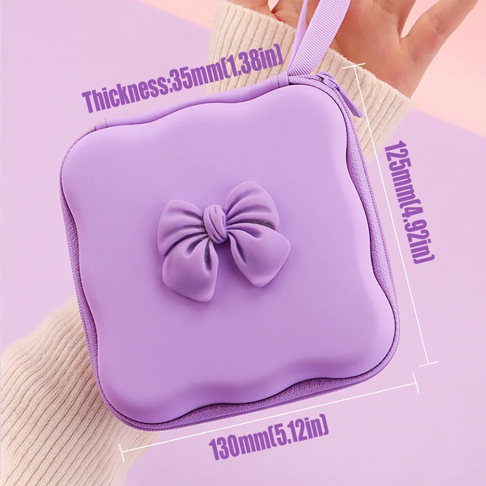 Cable Storage Bag Portable Charging Case USB Data Cable Organizer Headset Cable Square Zipper Bag For iPhone 18W/20W Charger view 5
