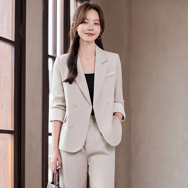 Suit Women's Spring and Autumn2024New High-End Business Wear Temperament Goddess Style Leisure Suit Formal Suit Work Clothes