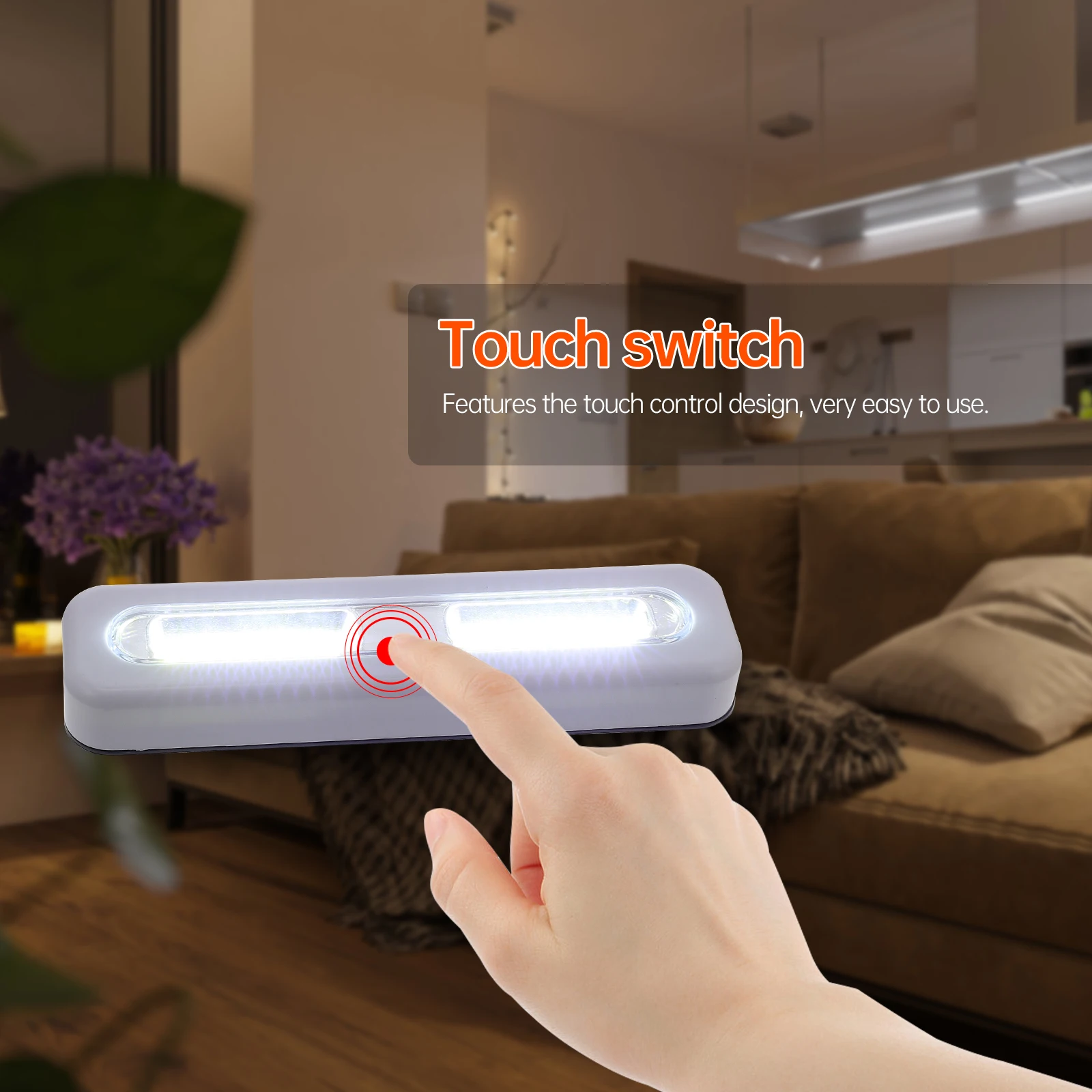 

Small Night Lamp Household Indoor Atmosphere Patted Light Touch Sensing Decor Room Plastic Material Long Life Compact Size