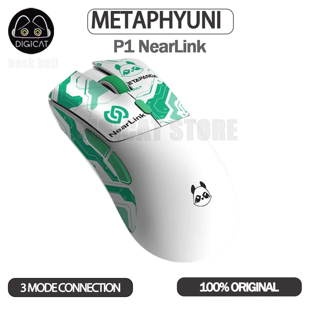 Metaphyuni Meta panda Maus p1 Nearlink Gamer Maus 3 Modus USB/2,4g/Bluetooth leichte Maus 62000dpi Office Gaming Maus Geschenke