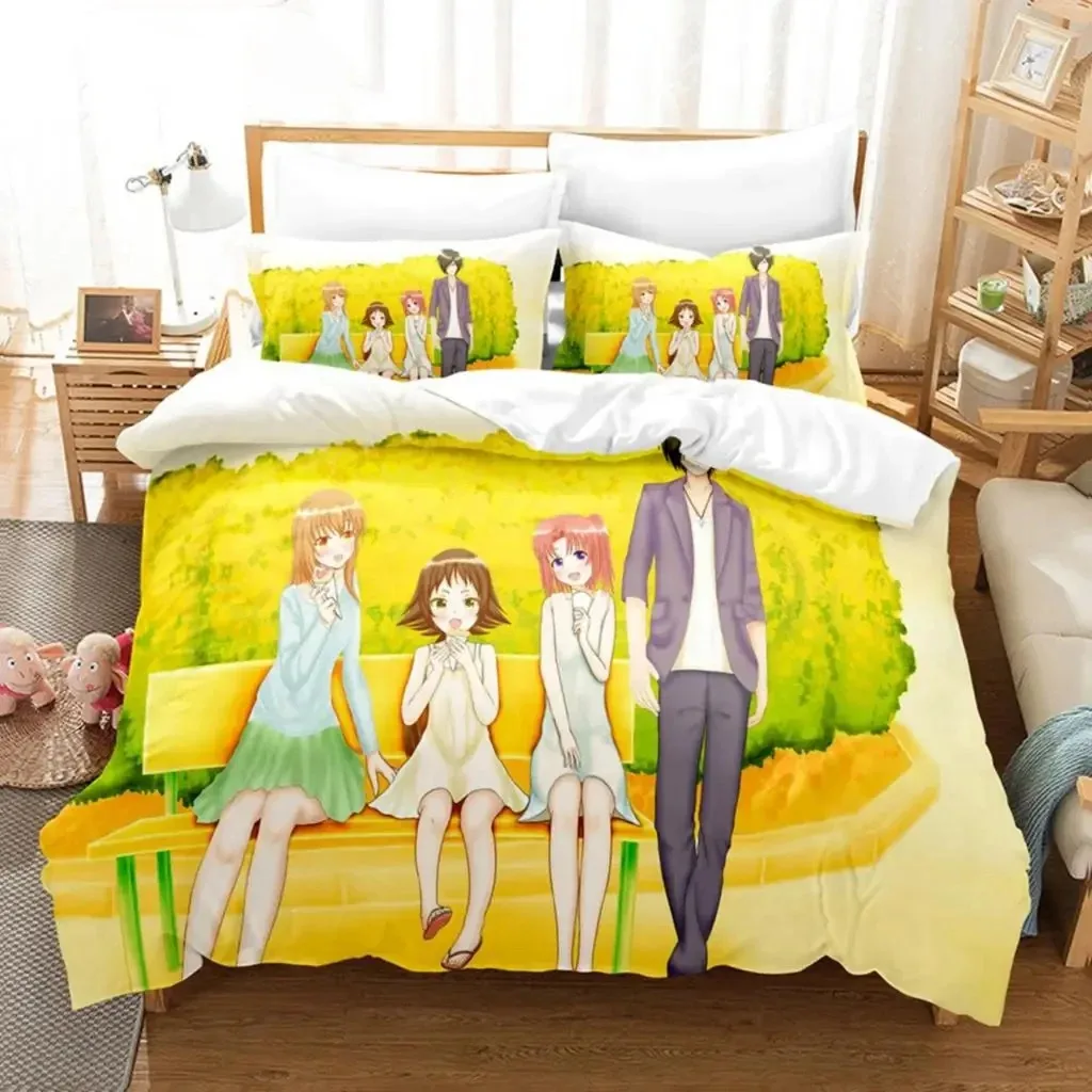 Anime Engaged To The Unidentified Bedding Set Boys Girls Twin Queen Size Duvet Cover Pillowcase Bed Kids Adult