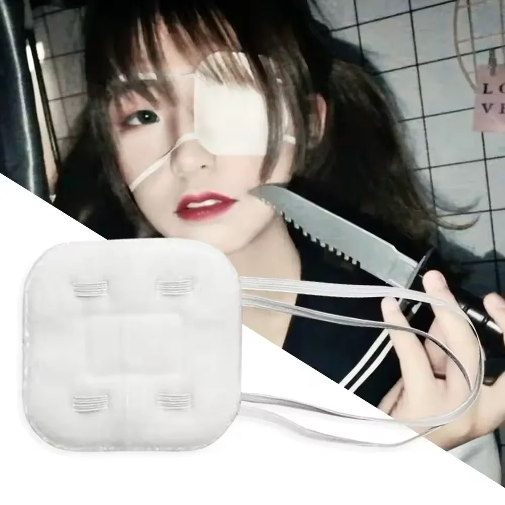 Lolita anime máscara de olho único confortável remendo de olho ajustável óculos de natal cosplay tema festa acessórios adereços máscara de olho