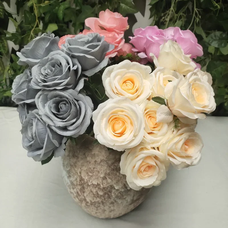 45CM 10 Head Rose Artificial Flower Bundle, Home Decoration, Living Room, Artificial Flowers, Wedding Handheld Flowers - Image 4