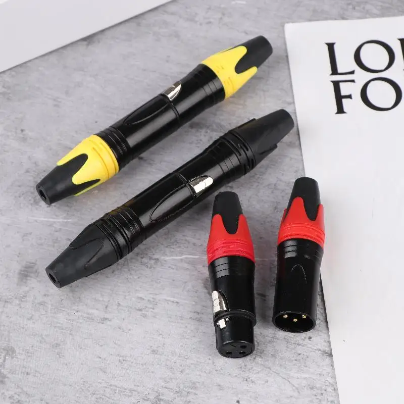 1/2Pcs Pin XLR Plug Jack Male / Female Microphone Connector MIC Adapter XLR Cable Terminal Audio Wire Connector