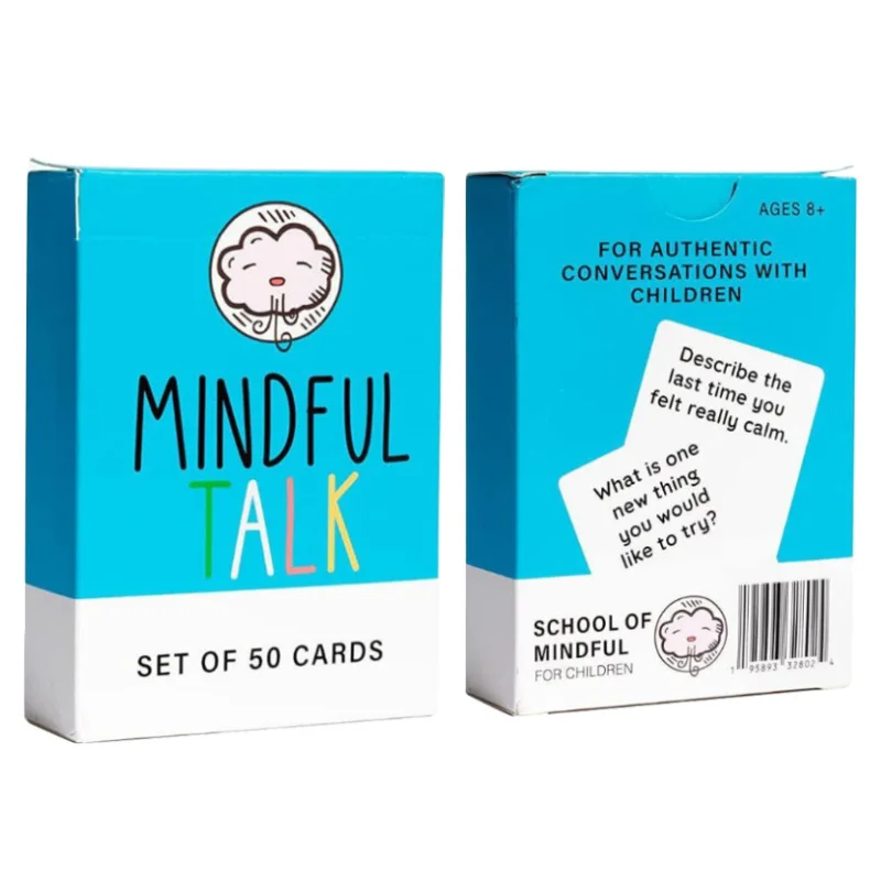 50 Cards Mindful Talk English Version of Mindful Talk Children\'s Card Game Family Party Leisure Cards Gifts