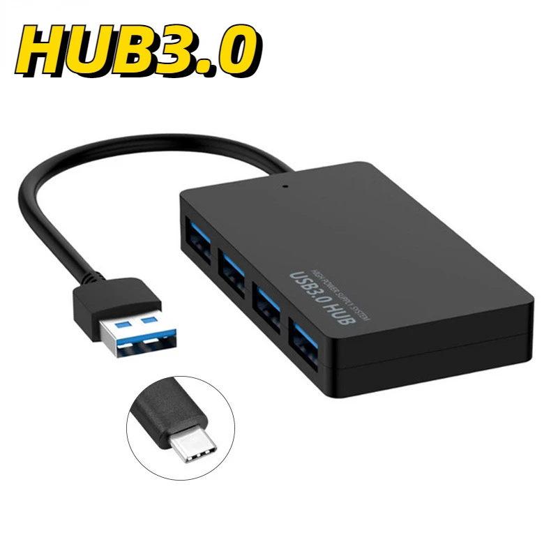 

USB Hub USB 3.0 4 PORT Type C HUB High Speed Data Cable Convertor Adapter Support Multi Systems Plug and Play USB Adapter