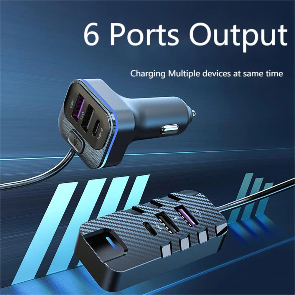 USB Car Charger Car Charger 12-24V ABS+PC Car Charger Fast Charger Fast Charging Multi USB Car Charger High Quality
