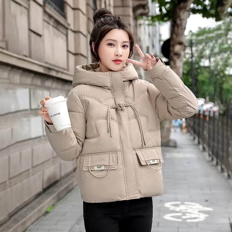 Winter Jacke Frauen Parkas 2025, Neue Koreanische Unten Baumwolle Kurze Jacken Mantel Weibliche Casual Tops Alle-spiel Parka Damen oberbekleidung