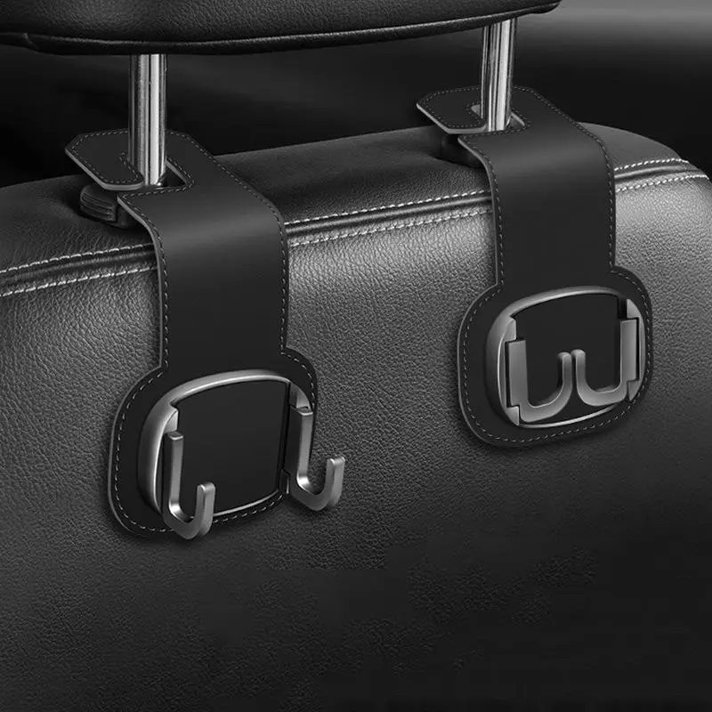 Picture 4: Car Headrest Hook, Foldable Double Vehicle Back Seat Organizer Hanging Holder, Automotive Interior Seatback Storage Hanger